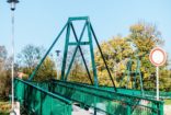 The footbridge for cyclists and pedestrians across the Ostravice River, Frýdek-Místek