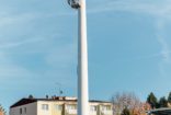 The lighting masts of the sports complex, Uherské Hradiště